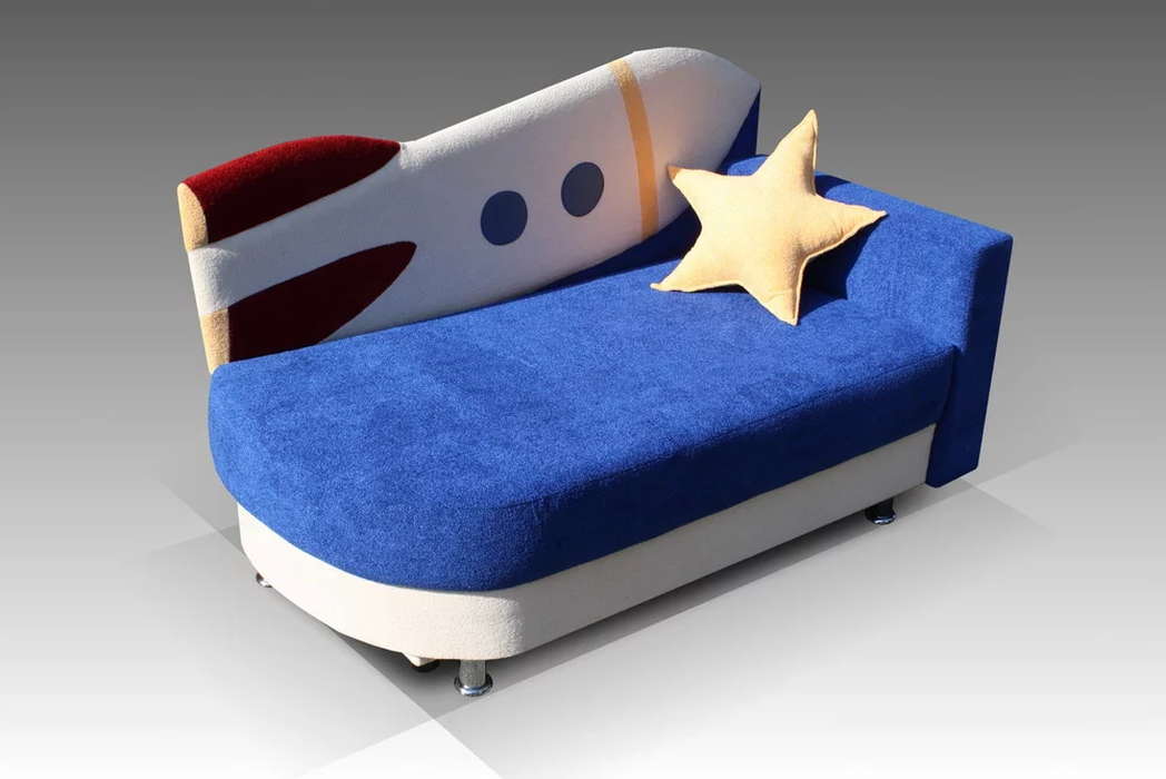 детский диван еврокнижка синий ракета