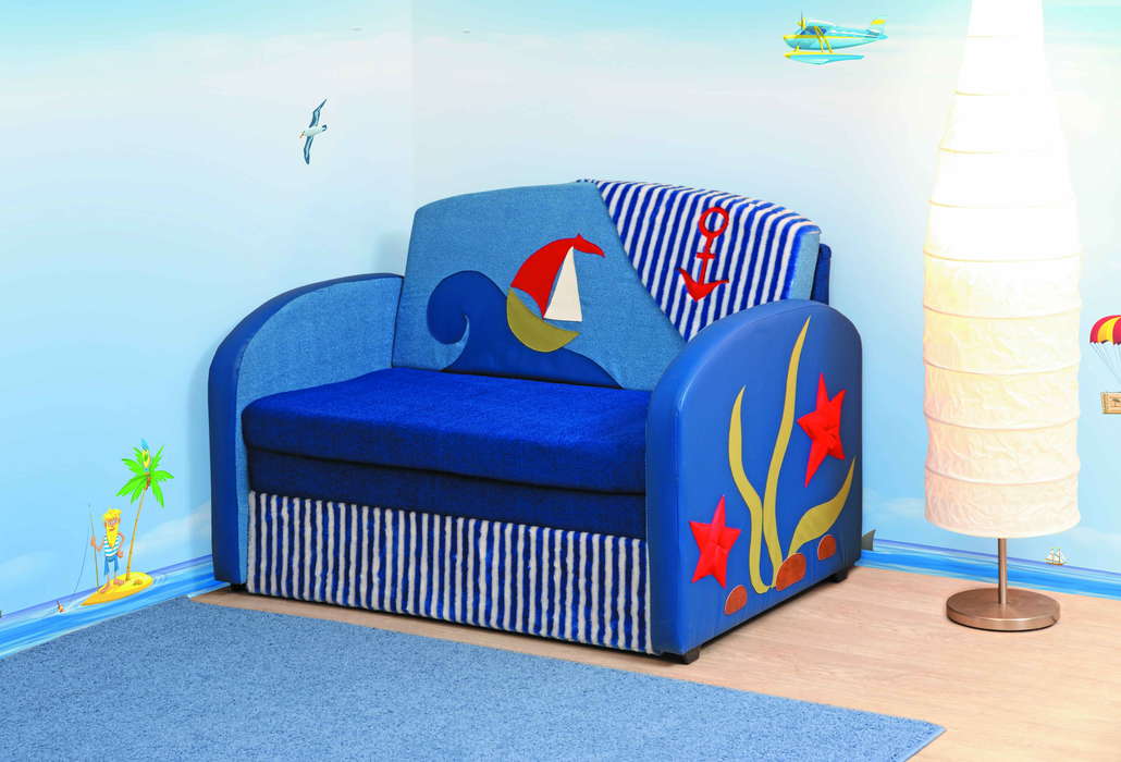 синий детский диван