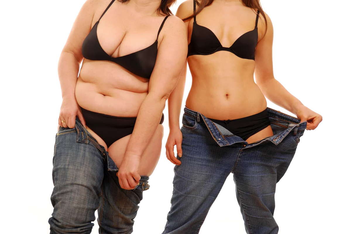 Стройная и толстая фигуры мотивация размер джинсов